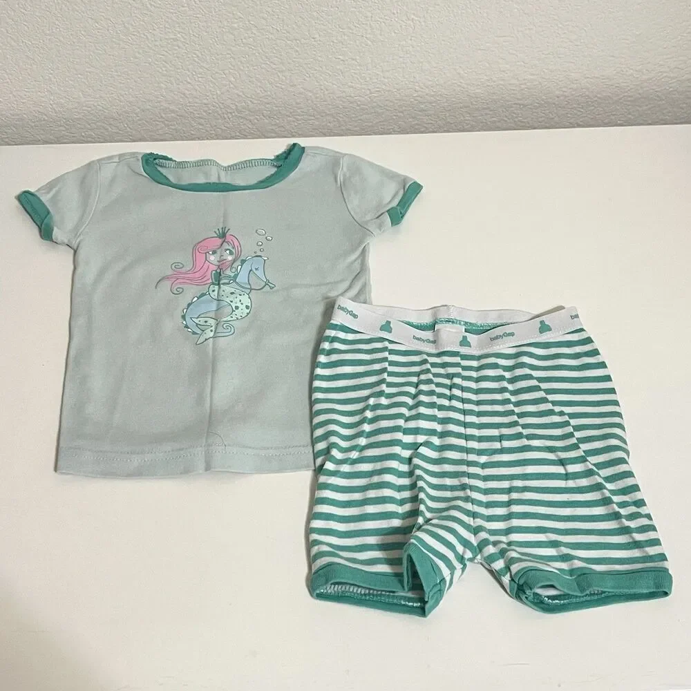Carter's Gymboree Gap Mermaid Hawaii Pajamas Lot of 7 2-Pc Sets Girls Size 2T